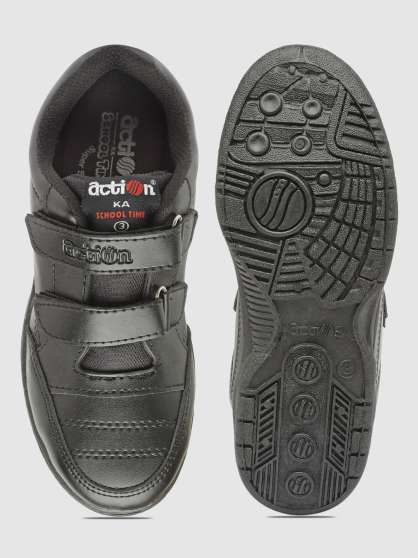 Action Boy's BLACK Non-Marking Formal School Shoes_1260-BLK