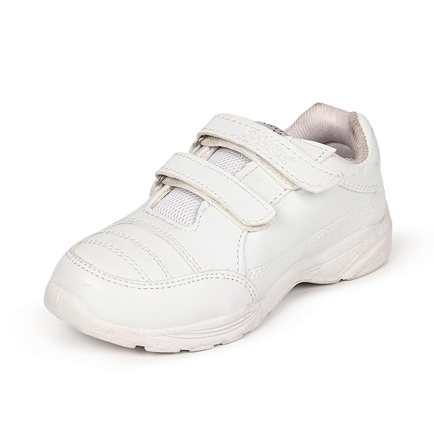 Action Boy's White Non-Marking Formal School Shoes_1260-WHT