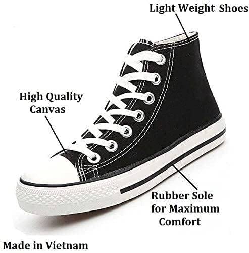 Stylish Trendy Lightweight Canvas Casual High Top Sneaker Shoes for Mens & Boys