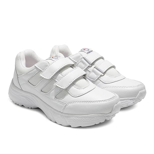 ASIAN Men's & Boy's Expo White Casual & Sneaker,School Shoes | Extra Max Cushion Lightweight Sports Shoes for Men's & Boy's (WELCRO