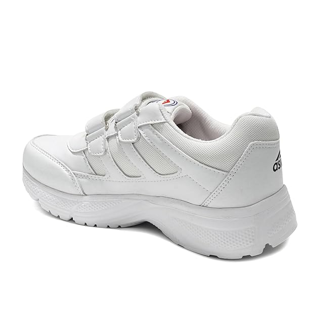 ASIAN Men's & Boy's Expo White Casual & Sneaker,School Shoes | Extra Max Cushion Lightweight Sports Shoes for Men's & Boy's (WELCRO