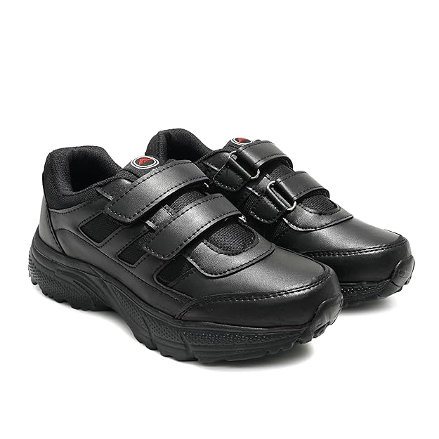 ASIAN Men's & Boy's Expo black Casual & Sneaker,School Shoes | Extra Max Cushion Lightweight Sports Shoes for Men's & Boy's (WELCRO
