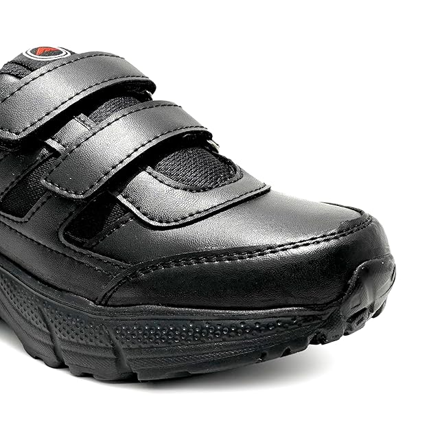 ASIAN Men's & Boy's Expo black Casual & Sneaker,School Shoes | Extra Max Cushion Lightweight Sports Shoes for Men's & Boy's (WELCRO
