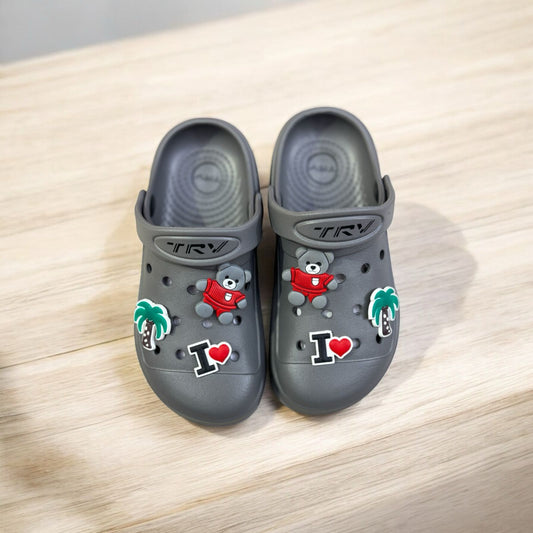 kids Grey trendy crocs