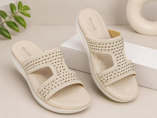 Women's Everyday Comfort Embellished Slide Slippers