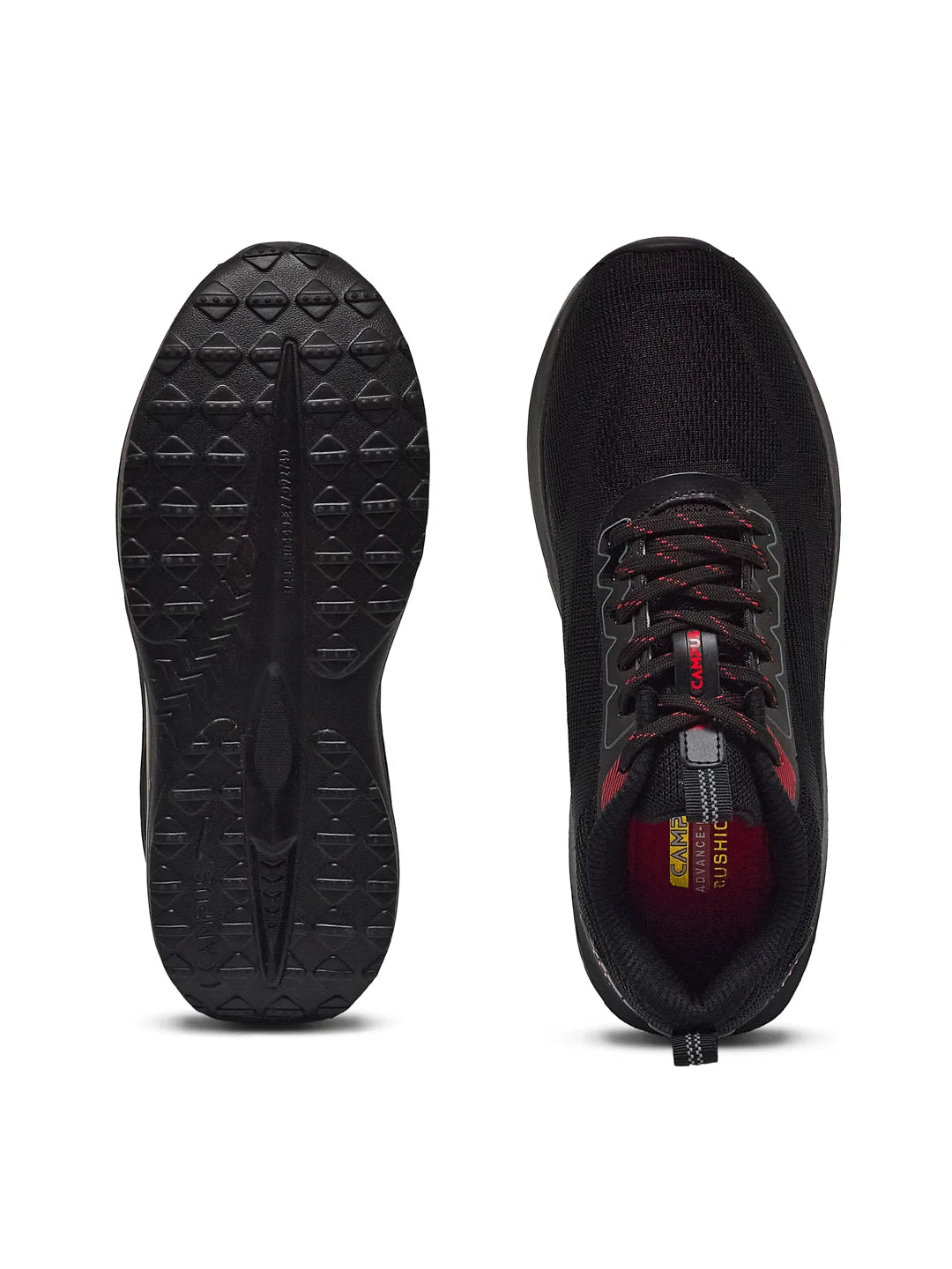 HEDGE Black Men's Running Shoes