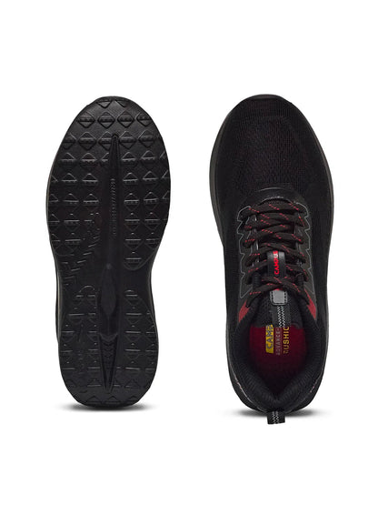 HEDGE Black Men's Running Shoes